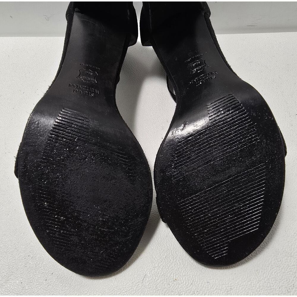 Stuart Weitzman Nearly Nude Black Suede Heels Size 7 wide - Picture 9 of 11